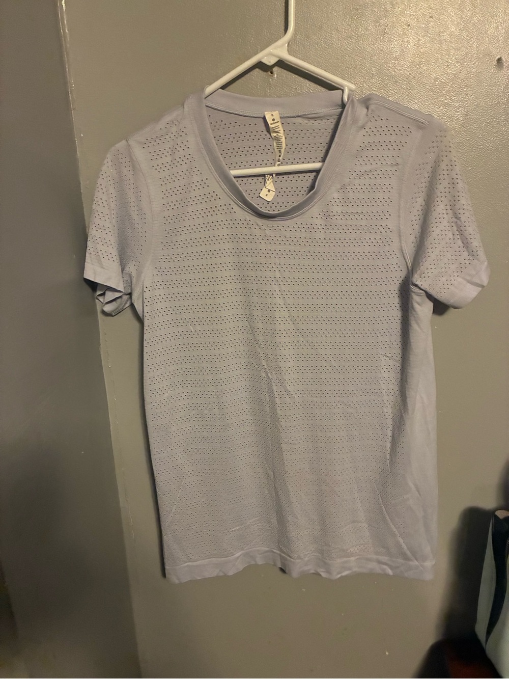 lululemon athletica Light Lavender Perforated Short Sleeve Tee